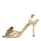 Dolce & Gabbana Gold Devotion Embellished Keira Sandals Shoes