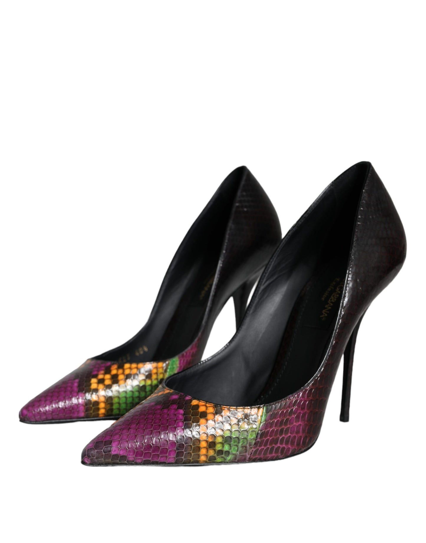 Dolce & Gabbana Multicolor Exotic Leather Heels Pumps Shoes