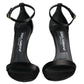 Dolce & Gabbana Black KEIRA Heels Ankle Strap Sandals Shoes