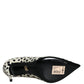 Dolce & Gabbana Black White Polka Dot Leather Pumps Shoes