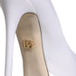 Dolce & Gabbana White Satin Platform High Heels Pumps Shoes