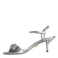 Dolce & Gabbana Silver Crystal AnkleStrap Keira Sandals Shoes