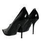 Dolce & Gabbana Black Patent Leather High Heels Pumps Shoes