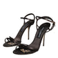 Dolce & Gabbana Brown Ankle Strap Stiletto High Heels Sandals Shoes