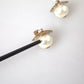 Dolce & Gabbana Gold Tone Maxi Faux Pearl Floral Clip-on Jewelry Earrings