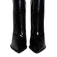 Dolce & Gabbana Black Patent Leather Pointed Ankle Boots Shoes