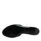 Dolce & Gabbana Black DG Amore Leather Slip On Flats Shoes