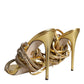 Dolce & Gabbana Gold Crystals Keira Heels Sandals Shoes