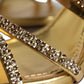 Dolce & Gabbana Gold Crystals Keira Heels Sandals Shoes