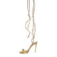 Dolce & Gabbana Gold Crystals Keira Heels Sandals Shoes