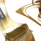 Dolce & Gabbana Gold Crystals Keira Heels Sandals Shoes