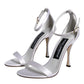 Dolce & Gabbana White KEIRA Heels Ankle Strap Sandals Shoes