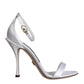 Dolce & Gabbana White KEIRA Heels Ankle Strap Sandals Shoes