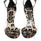 Dolce & Gabbana Brown Leopard KEIRA Ankle Strap Sandals Shoes