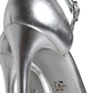 Dolce & Gabbana Silver Leather Platform Keira Sandals Shoes