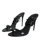 Dolce & Gabbana Black Keira Sandals Stilettos Strap Shoes