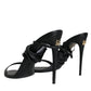 Dolce & Gabbana Black Keira Sandals Stilettos Strap Shoes