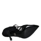 Dolce & Gabbana Black Mary Jane Pumps Lace Crystals Heels Shoes