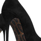 Dolce & Gabbana Black Suede Leather High Heels Pumps Shoes