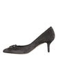 Dolce & Gabbana Gray Amore Suede Bellucci Heels Pumps Shoes