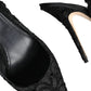 Dolce & Gabbana Black Taormina Lace Bellucci Slingbacks Shoes