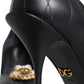 Dolce & Gabbana Black Leather Heart DEVOTION Pumps Shoes