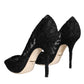 Dolce & Gabbana Black Taormina Lace Bellucci Pumps Shoes