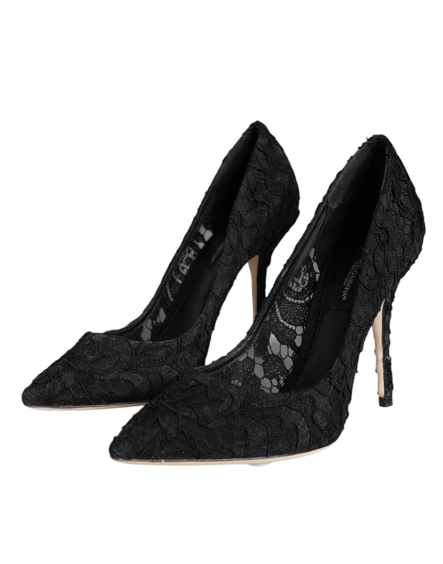 Dolce & Gabbana Black Taormina Lace Bellucci Pumps Shoes