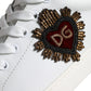 Dolce & Gabbana White Portofino Sacred Heart Sneakers Shoes