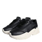 Dolce & Gabbana Black White DAYMASTER Leather Sneakers Shoes