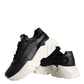 Dolce & Gabbana Black White DAYMASTER Leather Sneakers Shoes