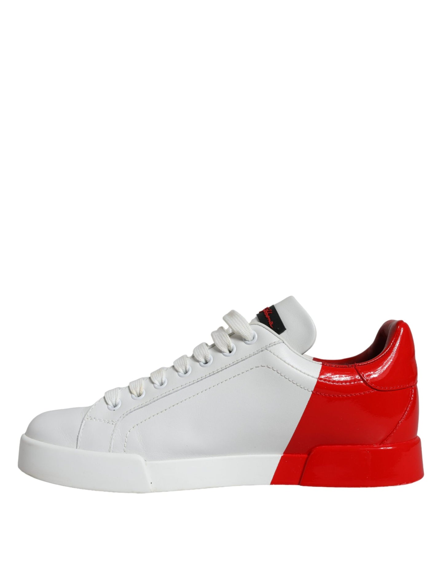 Dolce & Gabbana White Red Portofino Low Top Sneakers Shoes