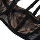 Dolce & Gabbana Black Floral Lace Nylon Balconcino Bra Underwear