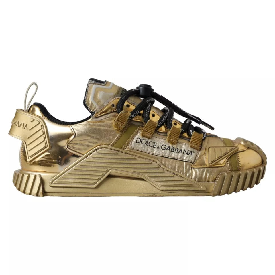 Dolce & Gabbana Metallic Gold NS1 Low Top Sneakers Shoes