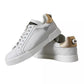 Dolce & Gabbana White Leather Portofino Low Top Sneakers Shoes