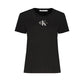 Calvin Klein Black Cotton Tops & T-Shirt