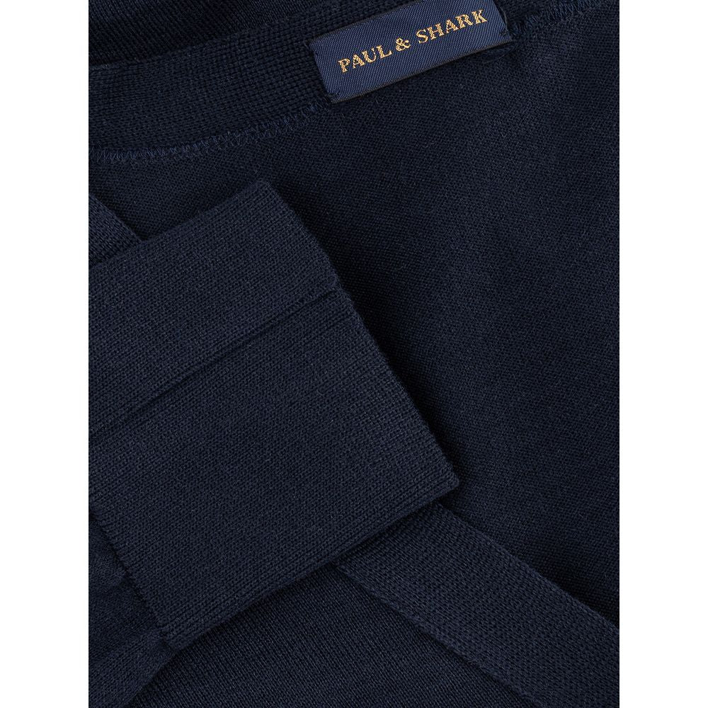 Paul & Shark Blue Cotton Cardigan