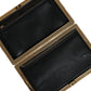 Dolce & Gabbana Bordeaux Black Velvet Gold Frame Clutch Evening Purse Bag