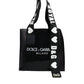 Dolce & Gabbana Black Street Logo Print PVC Shopping Tote Bag