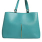 Patrizia Pepe Green Leather Women Shopping Tote Top Handle Bag