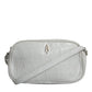 Aniye By White Croc Print Leather Crossbody Sling Bag