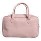 Aniye By Pink Leather Logo Top Handle Duffel Handbag Women Bag