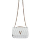 Versace White Mini Nappa Leather Crossbody Shoulder Bag