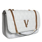 Versace White Mini Nappa Leather Crossbody Shoulder Bag