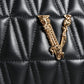 Versace Black Quilted Lamb Leather Camera Case Shoulder Bag