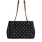 Versace Black Quilted Nappa Leather Shoulder Chain Strap Bag