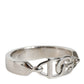 Dolce & Gabbana Silver Tone Brass Anello DG Round Bangle Bracelet