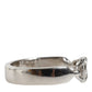 Dolce & Gabbana Silver Tone Brass Anello DG Round Bangle Bracelet