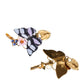 Dolce & Gabbana Gold Purple Crystal Butterfly Heart Locket Earrings