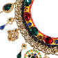 Dolce & Gabbana Gold Brass Chain Majolica Embellished Chocker Necklace